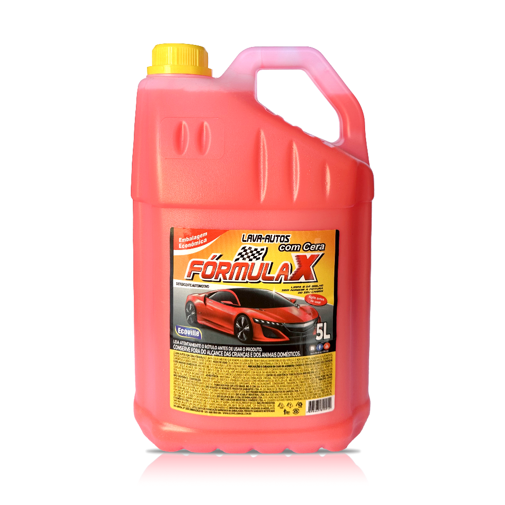 Lava Autos com Cera Fórmula X – Brilho, Proteção e Alta Performance na Lavagem! 5L