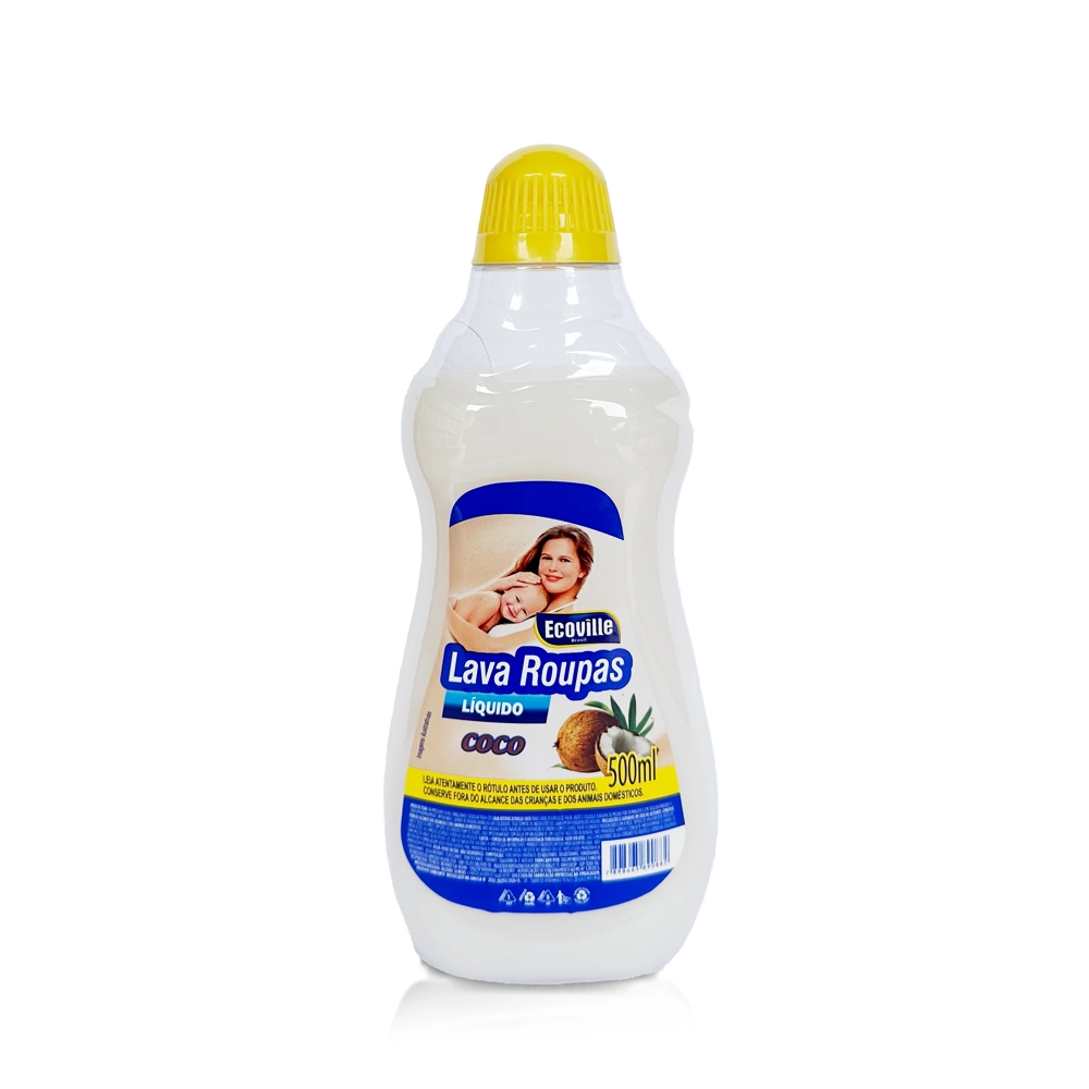 Lava Roupas Líquido de Coco – Cuidado Natural para Suas Roupas! – Lavanderia 500ml