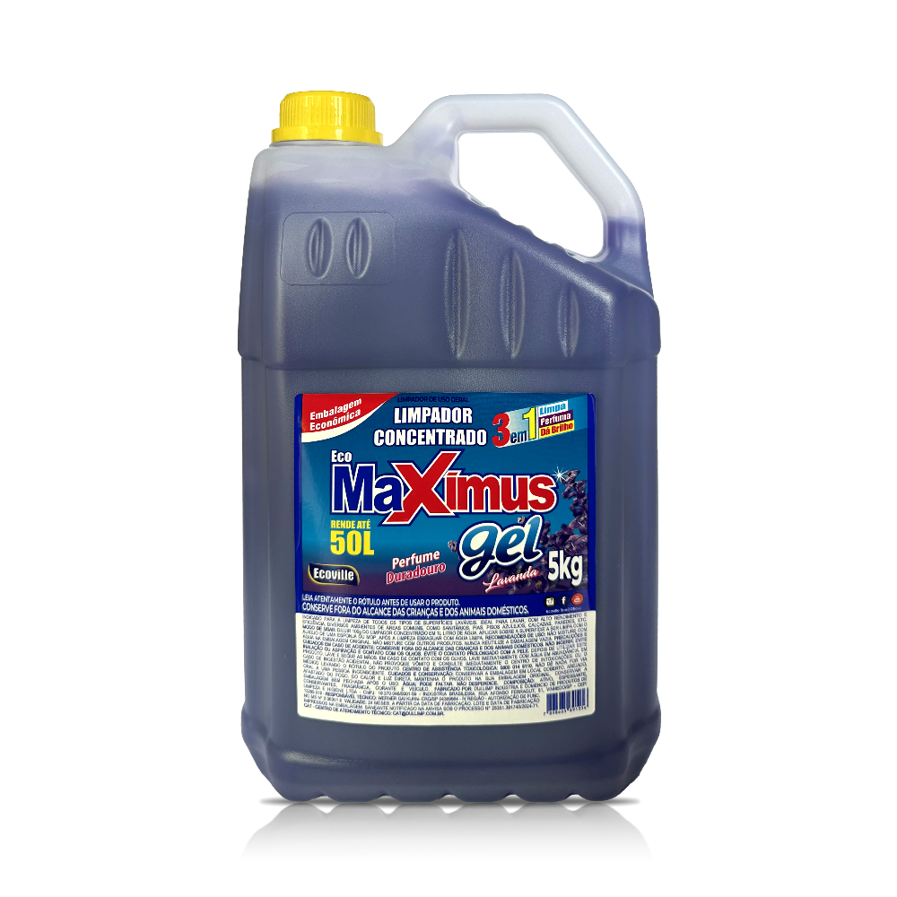 Limpador Concentrado Maximus Gel – Versatilidade, Rendimento e Perfume na Medida Certa! 5L
