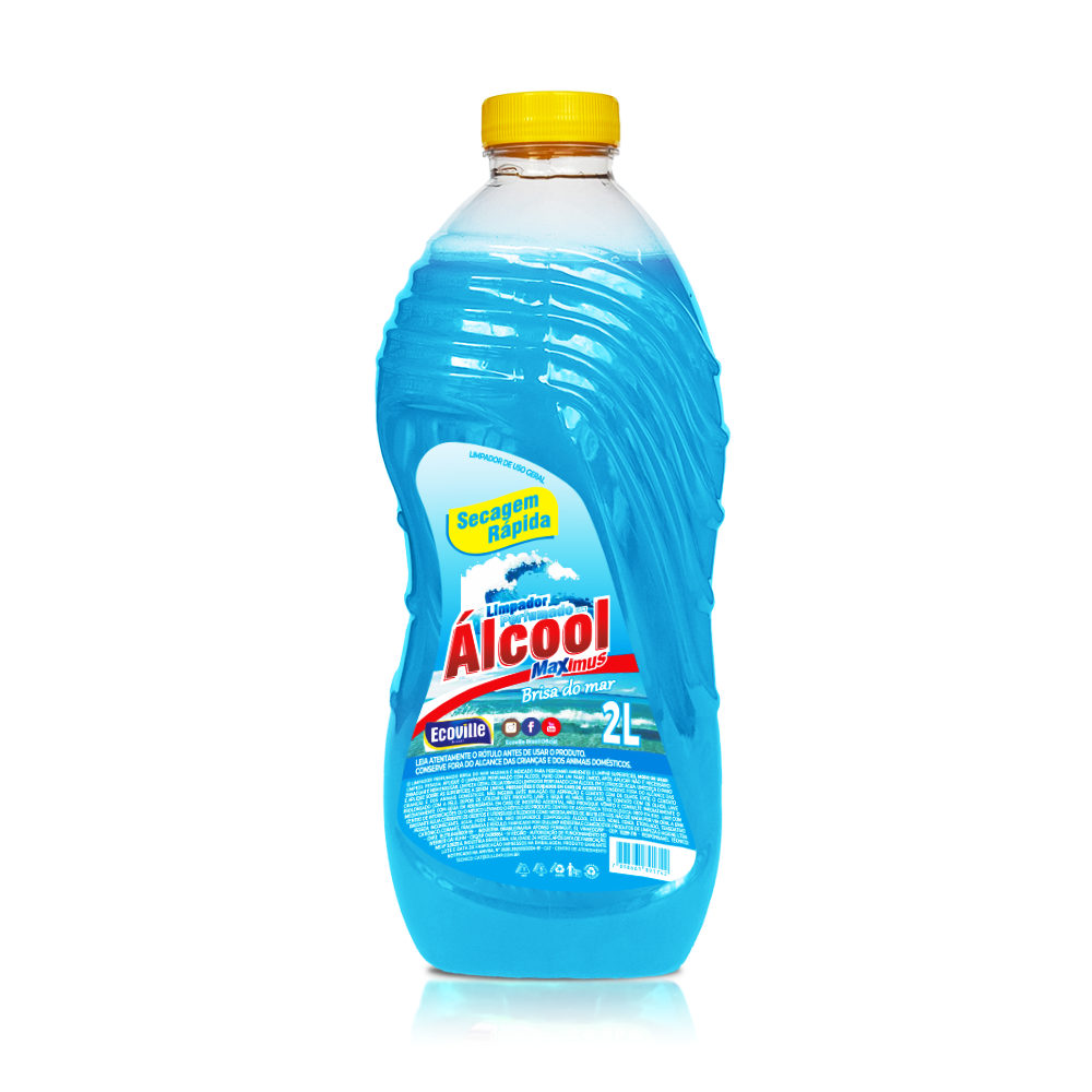 Maximus Limpador com Álcool – Limpeza Rápida, Aroma Inconfundível! Brisa do Mar 2L